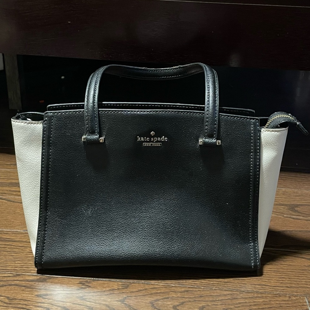 Kate Spade Black and White Leather Bag